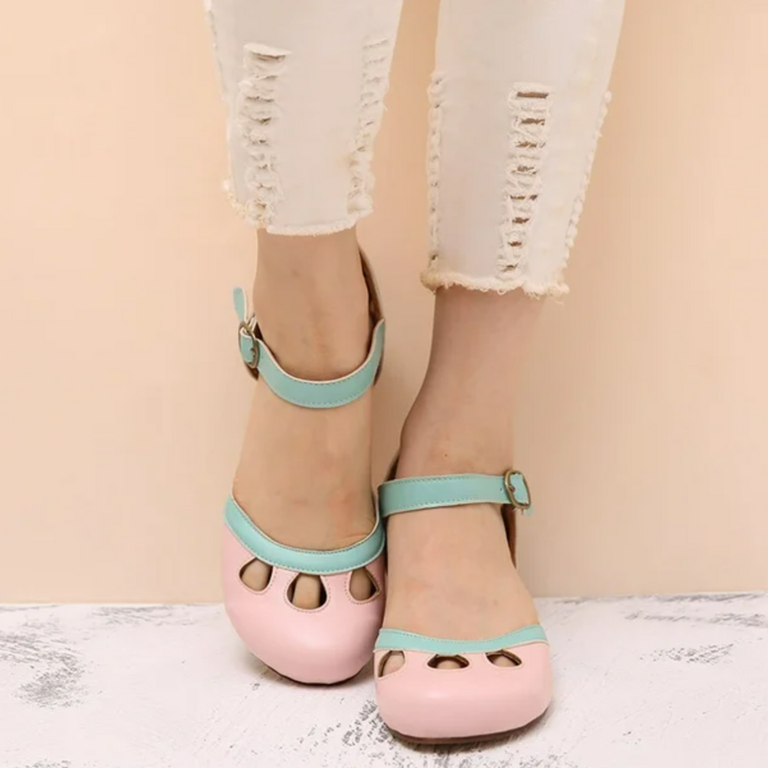 Patti Comfortable Low-Heeled Sandals